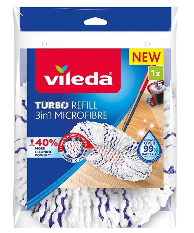 Gulvmoppe refill Vileda Turbo 3-i-1 mikrofiber  1 stk