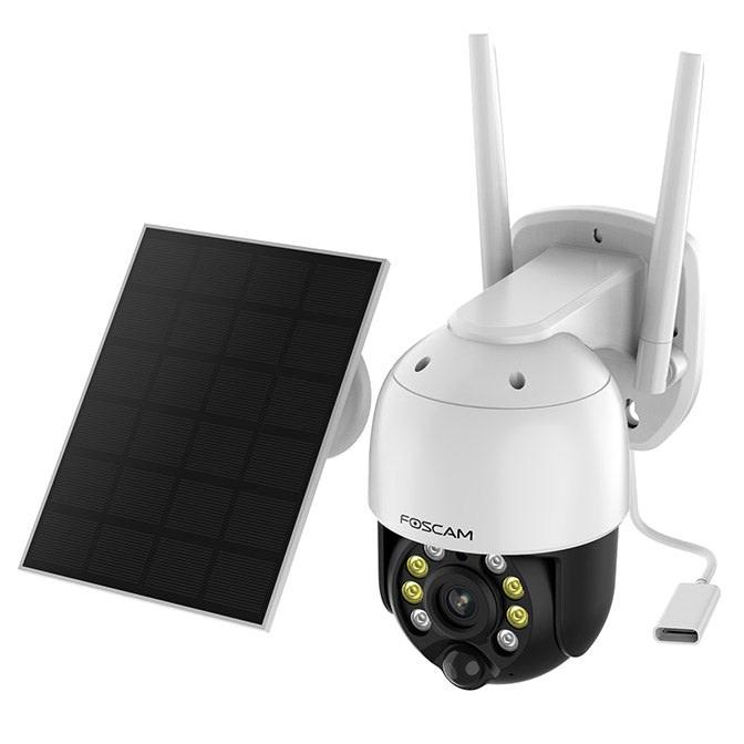 Overvågningskamera udendørs Foscam B4 – hvid, 4 MP, solpanel