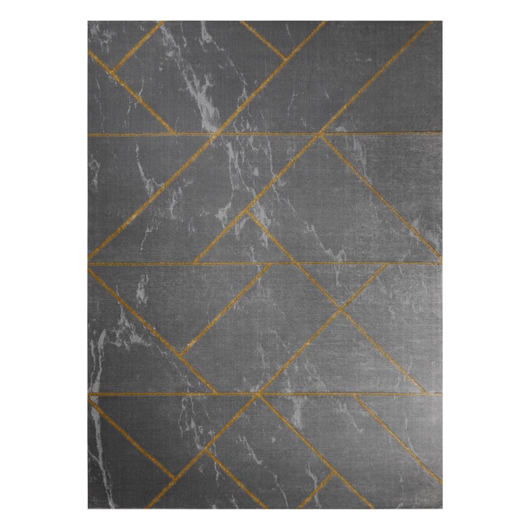 Gulvtæppe 160x220 cm grafit - Hakano Estema Marblegeo