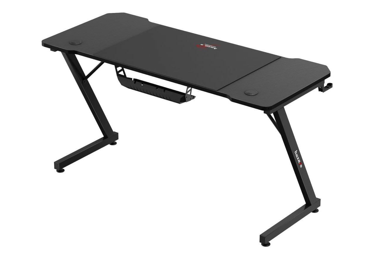 Gamingbord Huzaro Hero 3.3 - sort, 140 × 60 cm