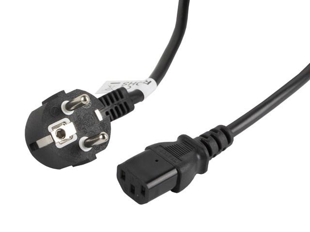 Strømkabel C13 til Schuko (CEE 7/7) – Lanberg, 3 m, sort billede