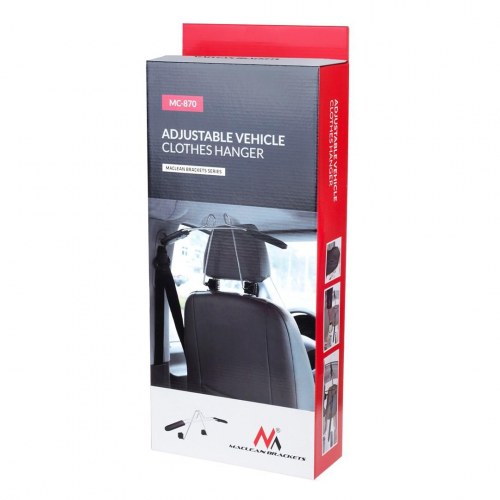 Bøjle til bilsæde nakkestøtte – Maclean MC-870, sort