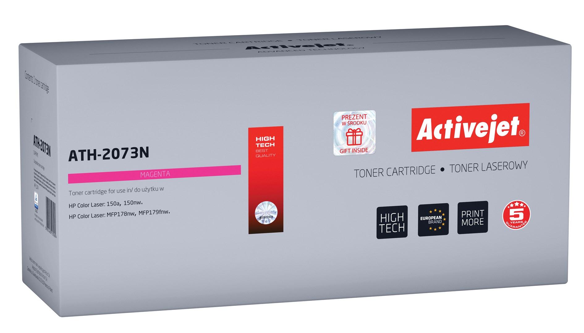 Toner til HP - Activejet ATH-2073N, magenta, kompatibel med HP 117A (W2073A), 700 sider