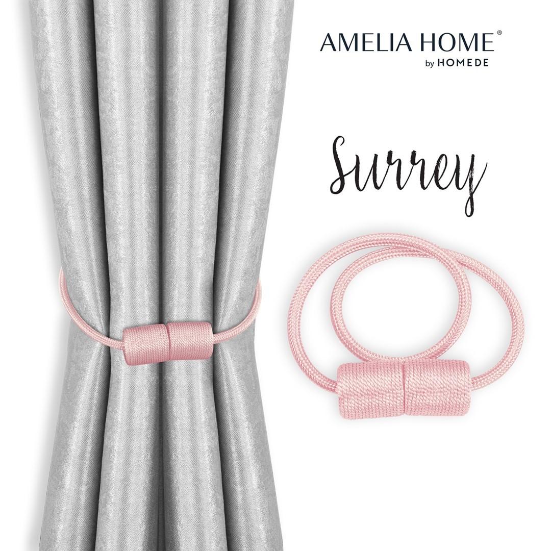 Gardinholdere med magnet Amelia Home Surrey - pudderlyserød (sæt á 2)