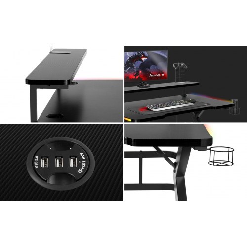 Gaming bord Huzaro Hero 5.0 RGB med LED og USB-hub