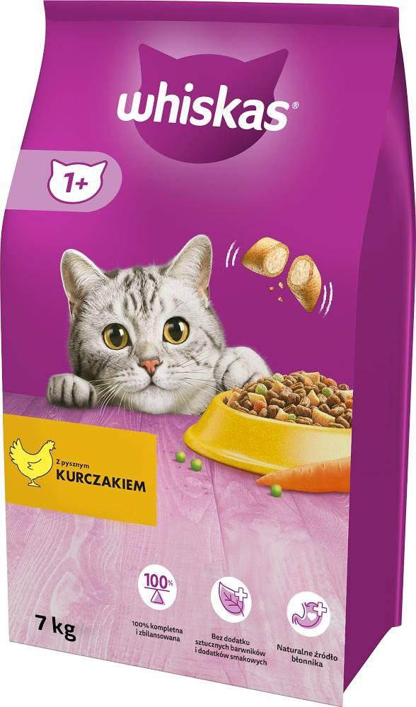 Tørfoder til kat – Whiskas Adult med kylling, 7 kg billede
