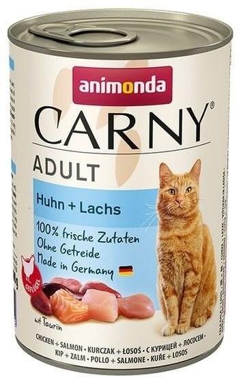 Vådfoder til kat – Animonda Carny Adult kylling med laks 400 g
