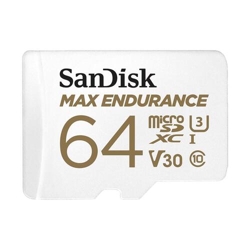 Hukommelseskort microSDXC 64 GB – SanDisk Max Endurance UHS-I Class 10 U3 V30