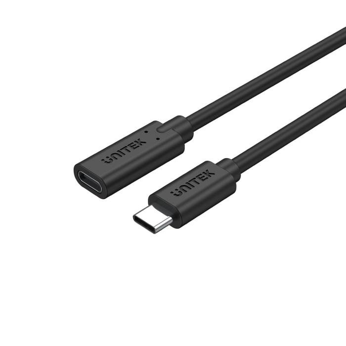 USB-C forlængerkabel 5 m – UNITEK USB 3.2 Gen 2, sort
