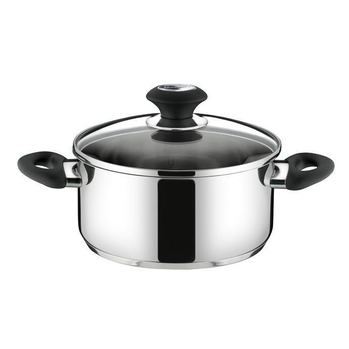 Gryde med låg 5 l - Tescoma Presto, sort