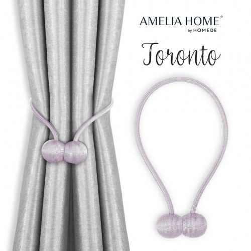 Gardinsnore med magnet – Amelia Home Toronto, lilla (sæt af 2)