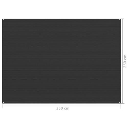 Telttæppe 250x350 cm antracitgrå