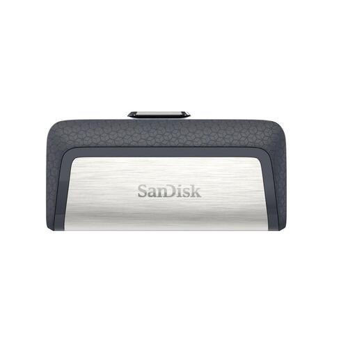 USB stik SanDisk Ultra Dual Drive 256 GB – USB-A/USB-C 3.2 Gen 1, grå/sølv