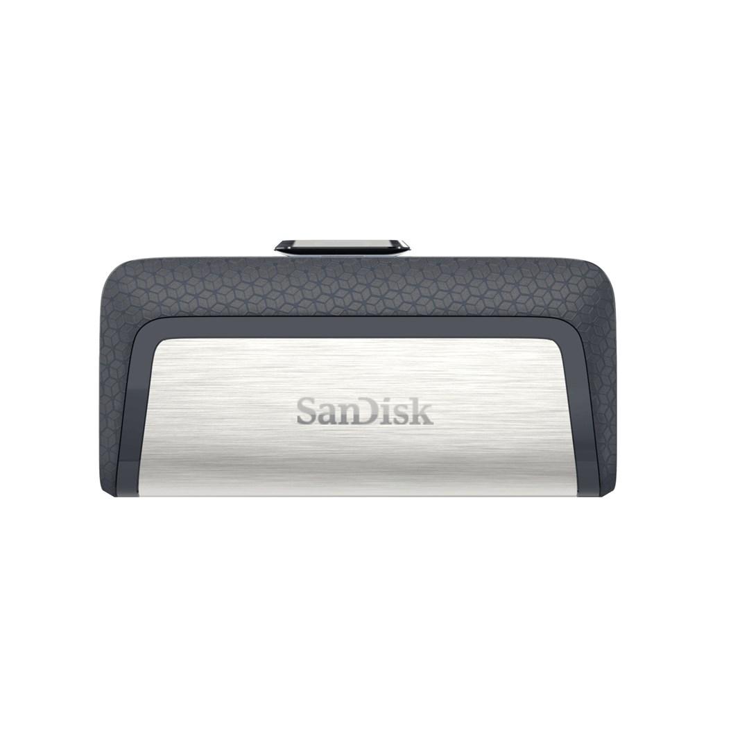 USB stik SanDisk Ultra Dual Drive 256 GB – USB-A/USB-C 3.2 Gen 1, grå/sølv