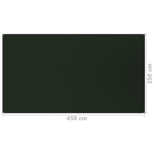 Telttæppe 250x450 cm mørkegrøn
