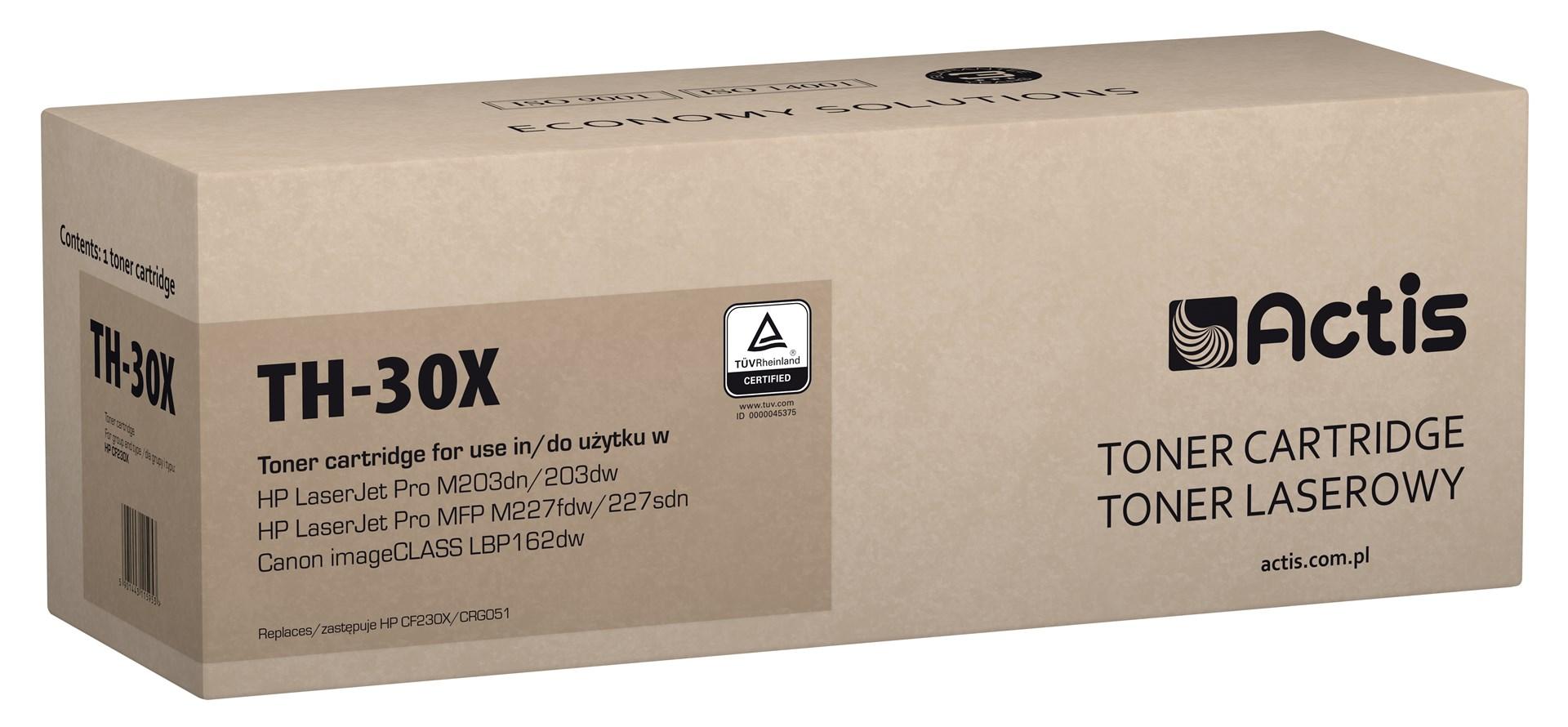 Tonerpatron Actis TH-30X - erstatter HP 30X CF230X, sort, høj kapacitet (3.500 sider)
