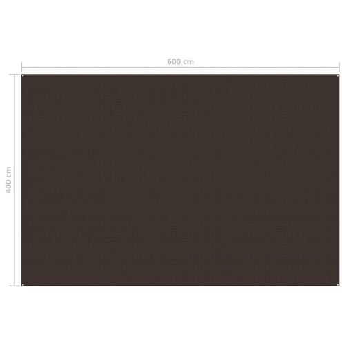 Telttæppe 400x600 cm brun
