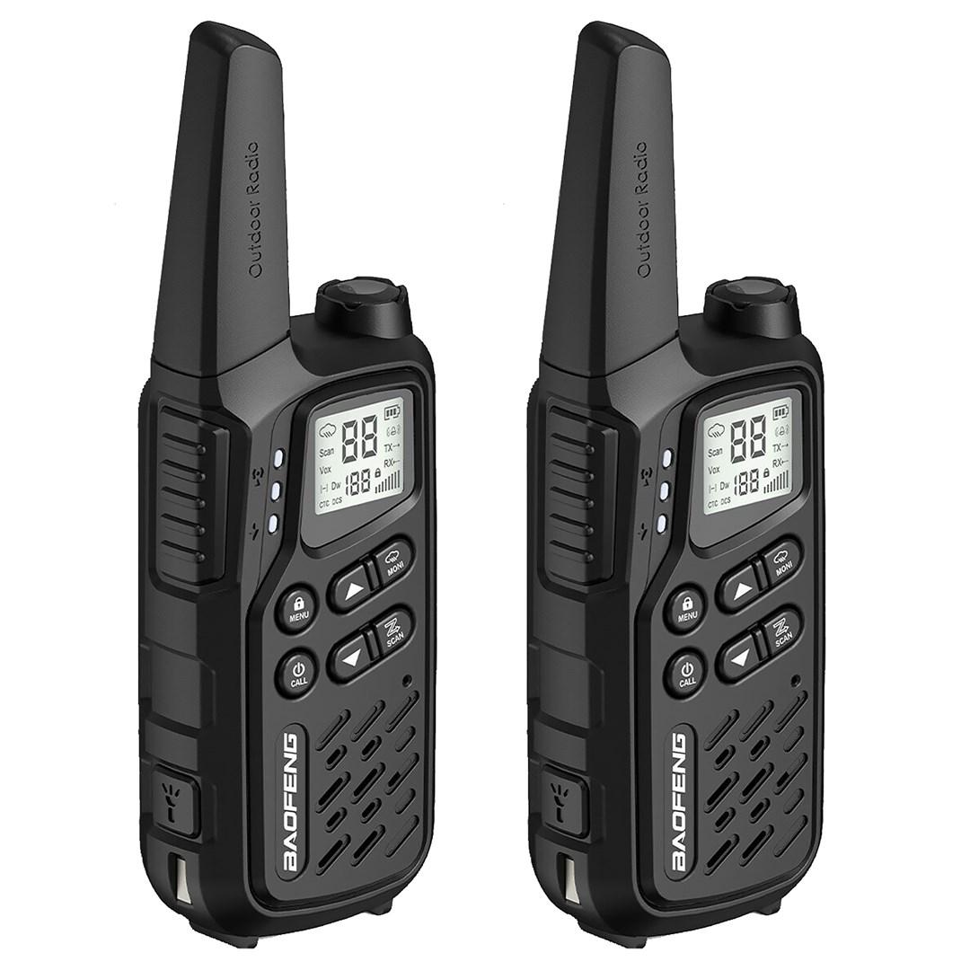 Walkie talkie BAOFENG BF-T25E sort, 2 stk.