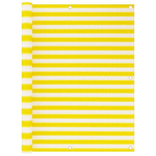 Altanafskærmning 120x400 cm HDPE gul og hvid