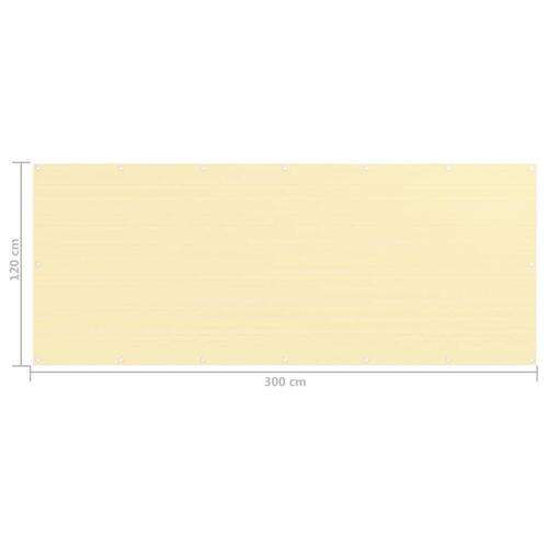 Altanafskærmning 120x300 cm HDPE beige