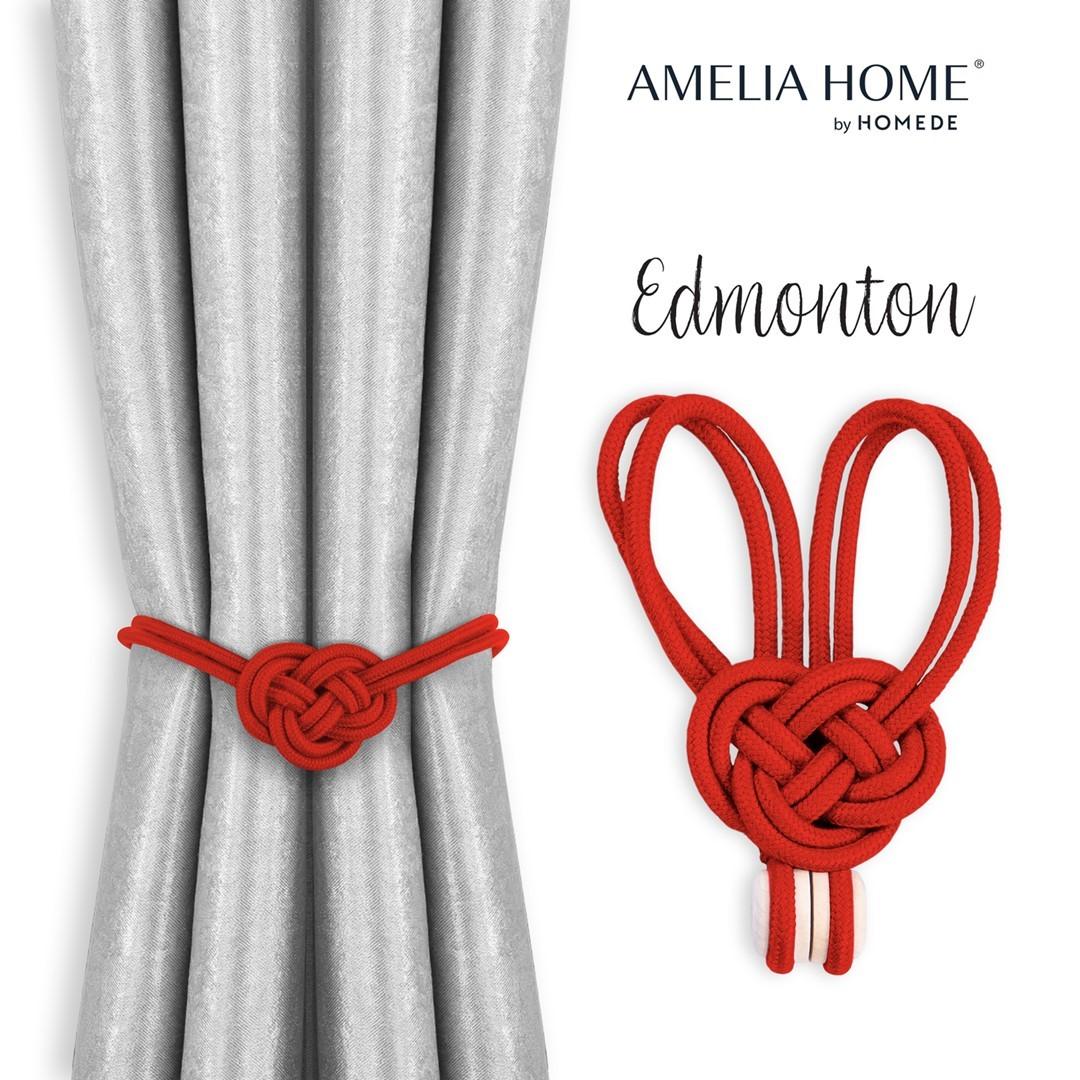 Gardinholder med magnet - Amelia Home Edmonton, rød (2 stk.)