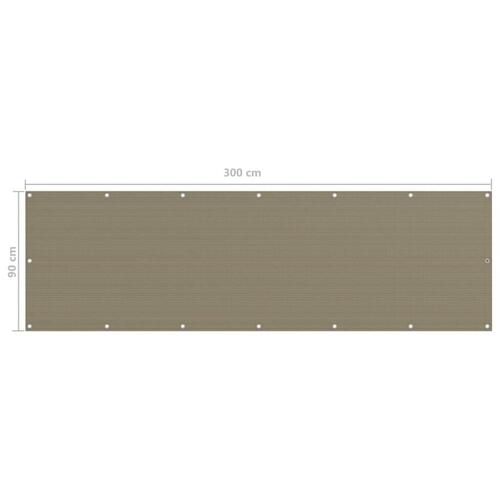 Altanafskærmning 90x300 cm HDPE gråbrun