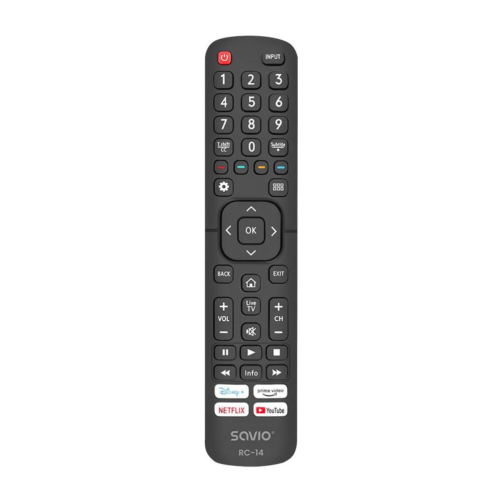 Fjernbetjening til tv - Savio RC-14 universal erstatning til Hisense og Smart TV