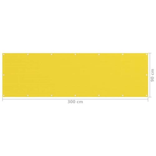 Altanafskærmning 90x300 cm HDPE gul