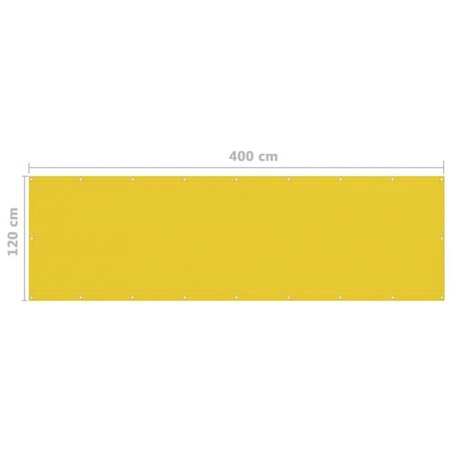 Altanafskærmning 120x400 cm HDPE gul