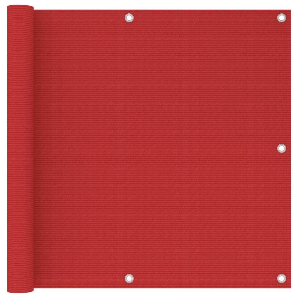 Altanafskærmning 90x500 cm HDPE rød