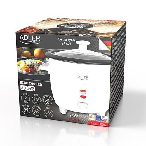 Riskoger Adler AD 6418 – 0,6 l, 300 W, hvid