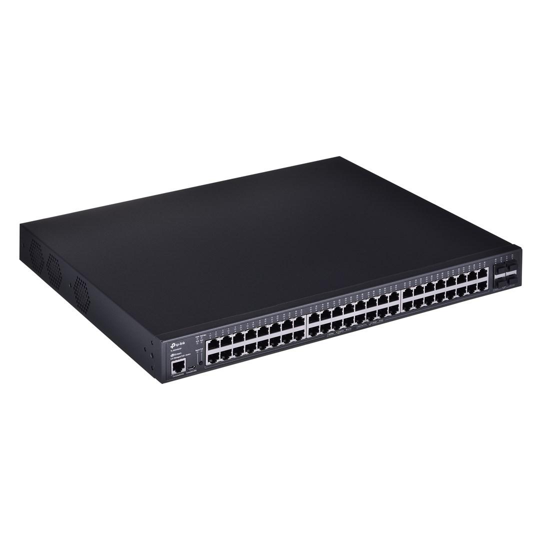Netværksswitch TP-Link JetStream 48x Gigabit + 4x 10G SFP+ L2+ Managed med 48x PoE+ billede