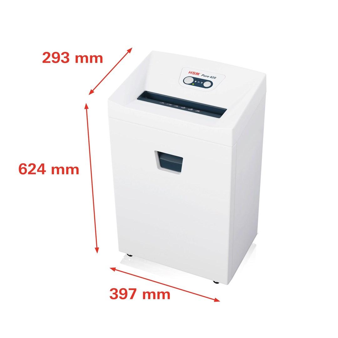Makulator HSM Pure 420 - partikelskæring 4,5 × 30 mm, 24 cm billede