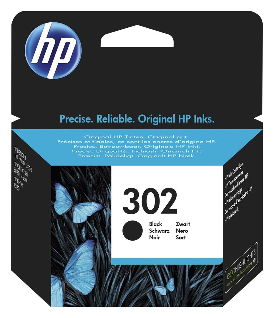Blækpatron HP 302 sort – original