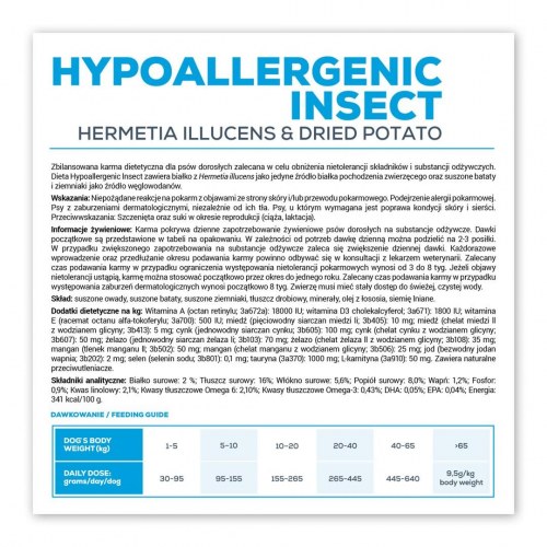 Hundefoder tørfoder - VetExpert Veterinary Diet Hypoallergenic Insect, 2 kg