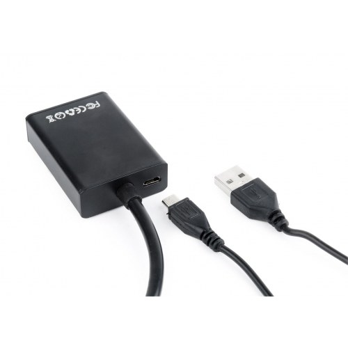 HDMI til VGA adapterkabel 0,15 m - Gembird, sort