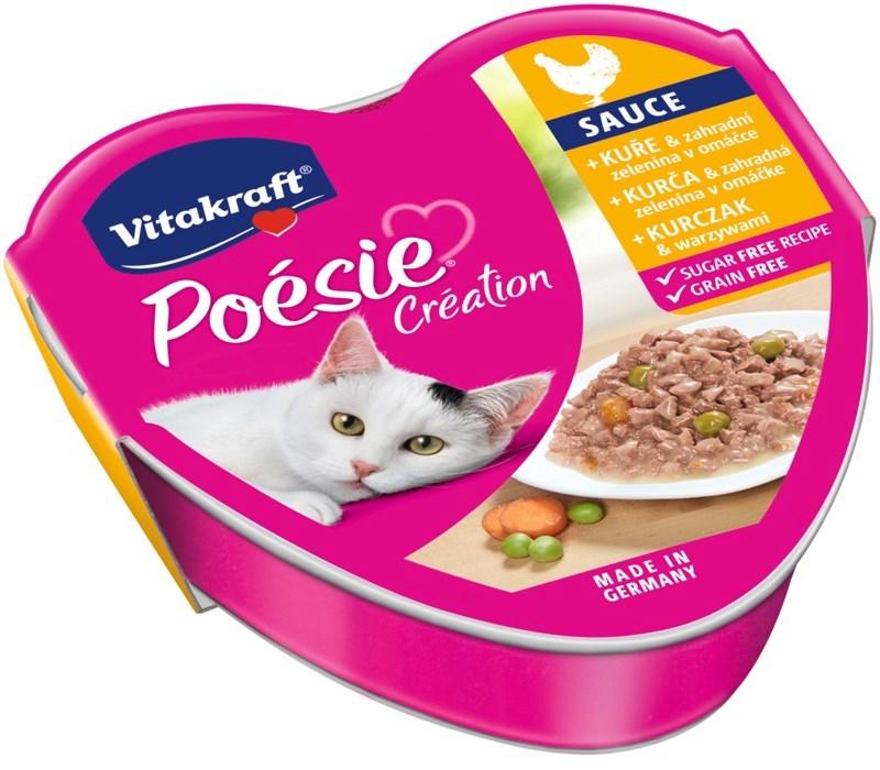 Vådfoder til kat – Vitakraft Poésie Création Sauce kylling & grøntsager 85 g