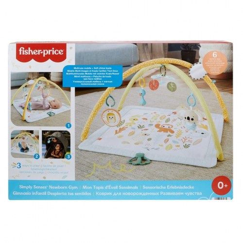 Aktivitetstæppe til baby - Fisher-Price Simply Senses Newborn Gym med 6 sanselegetøj