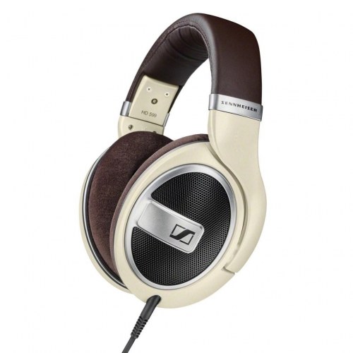 Høretelefoner Sennheiser HD 599 - hovedbøjle, brun/elfenben