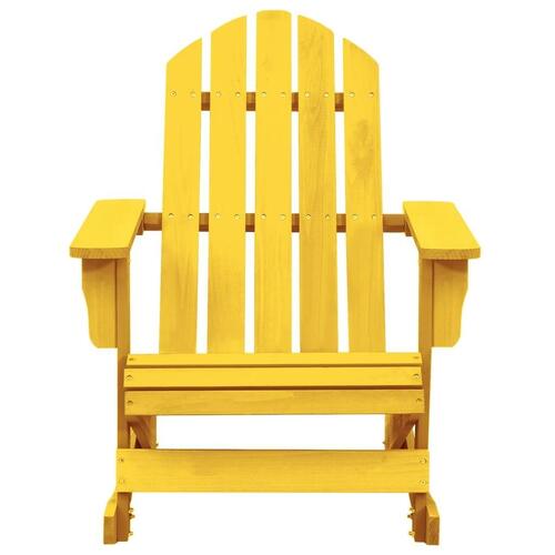 Adirondack-gyngestol massivt grantræ gul