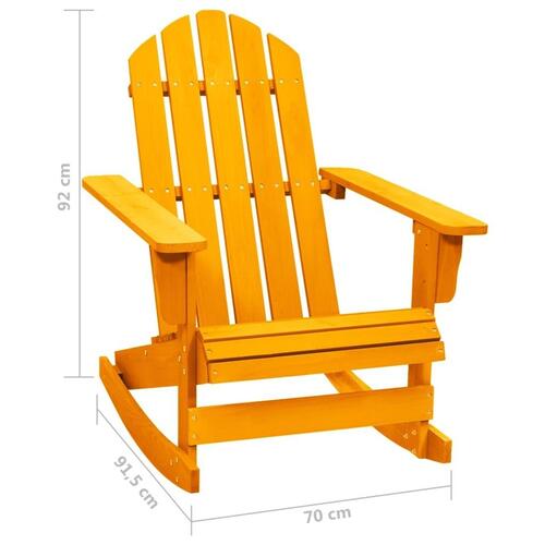 Adirondack-gyngestol massivt grantræ orange