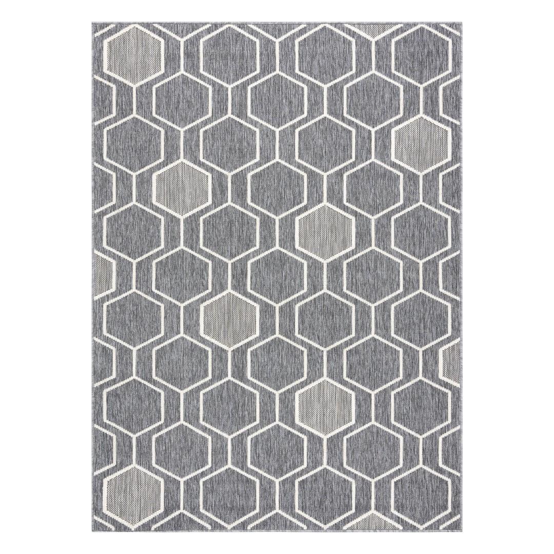 Gulvtæppe - Hakano Wink Hexagon, grå 160×230
