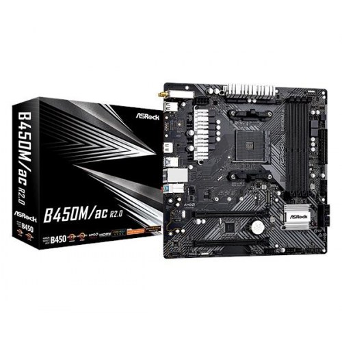 Bundkort micro ATX Asrock B450M/AC R2.0