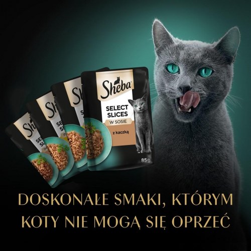 Vådfoder til kat – Sheba Selection Select Slices Fjerkræsmage, 40 × 85 g