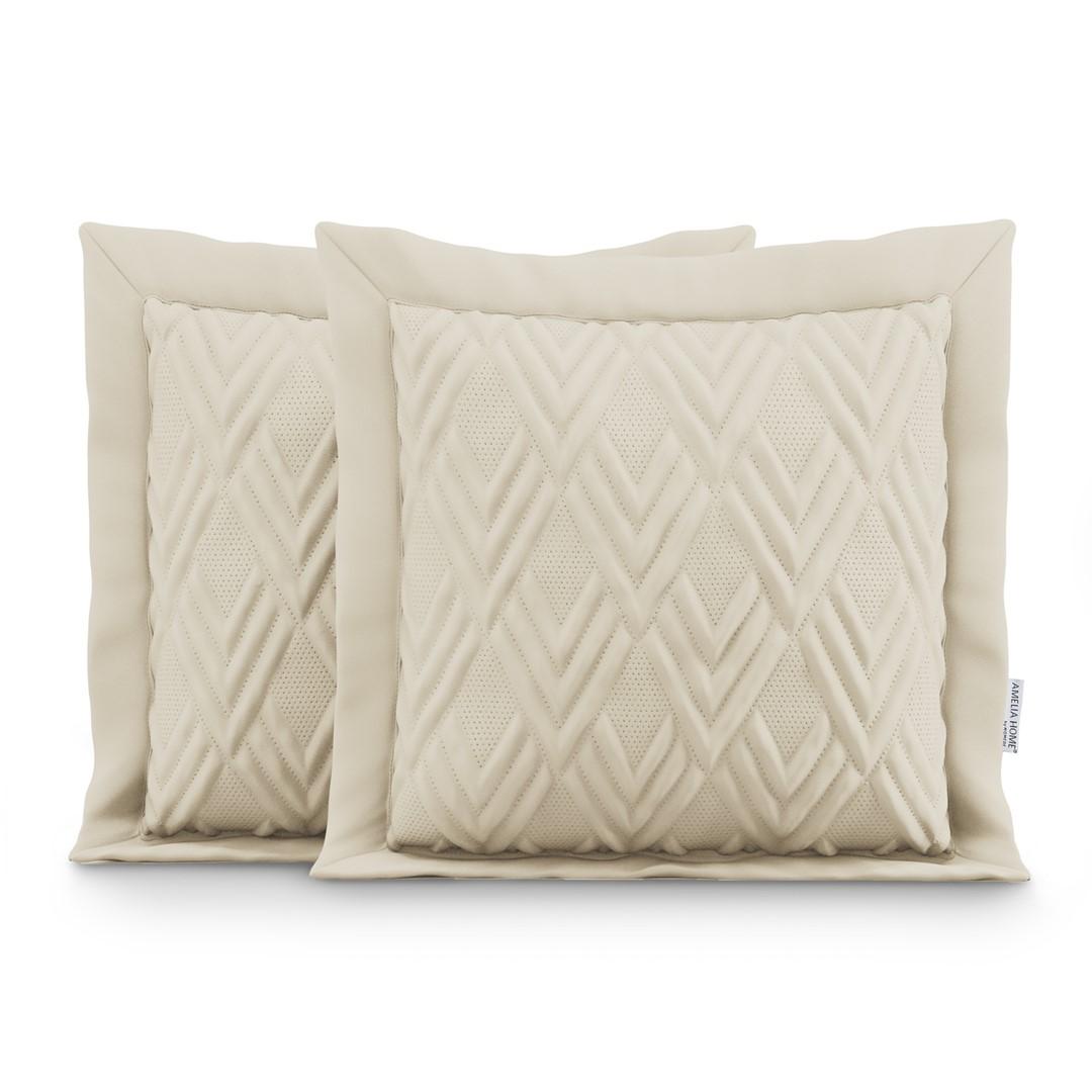Pudebetræk 45x45 - Ophelia, beige, klassisk - AmeliaHome