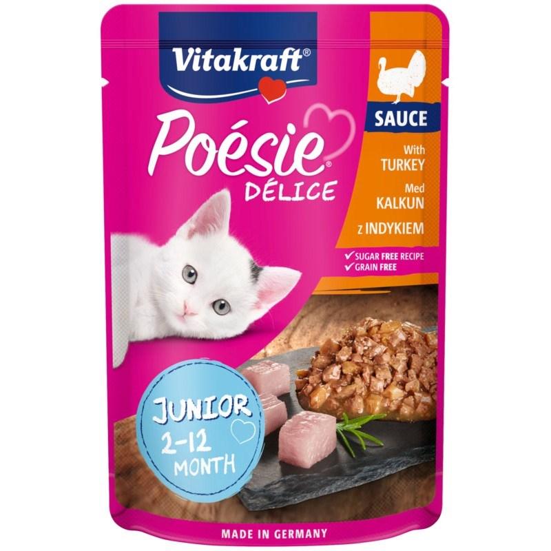 Vådfoder til kat – Vitakraft Poésie Délice Junior kalkun, 85 g