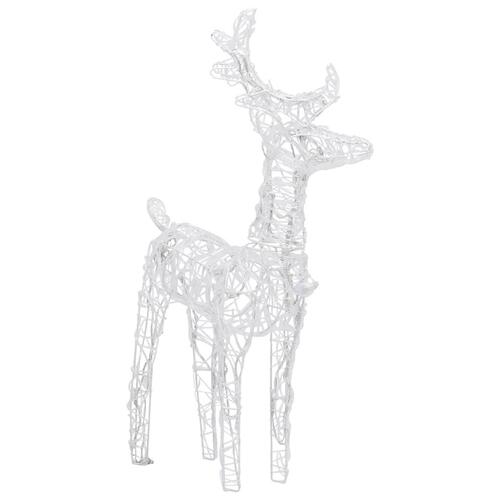 Juledekoration med rensdyr og slæde 280x28x55 cm akryl