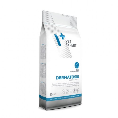 Hundefoder til sensitiv hud – VetExpert Dermatosis Kanin & Kartofler 2 kg