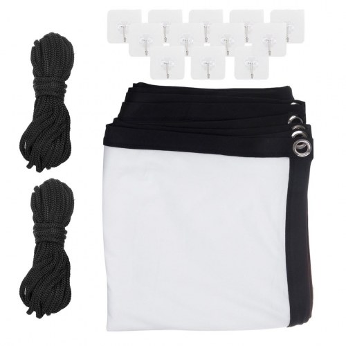 Projektor lærred 150" Maclean – 330×187 cm, 16:9 kant, ophængskroge