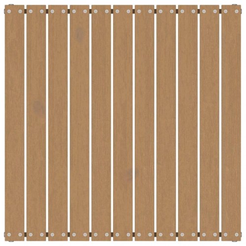 Fodskammel til haven 70x70x30 cm massivt fyrretræ gyldenbrun